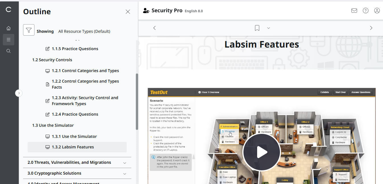 TestOut Security Pro for Security+ (SY0-701)