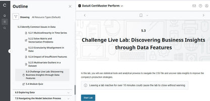 CompTIA DataX CertMaster Perform (V1)