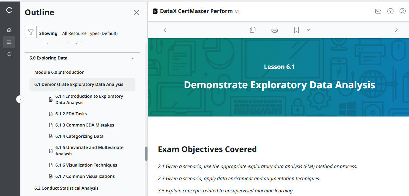 CompTIA DataX CertMaster Perform (V1)