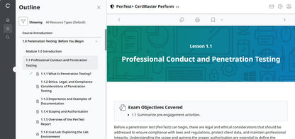 CompTIA PenTest+ PT0-003 (V3) CertMaster Perform – Pre-Configured Account | 3-Month Access | No Access Code