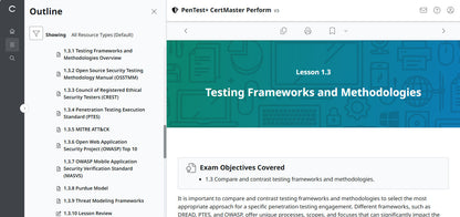 CompTIA PenTest+ PT0-003 (V3) CertMaster Perform – Pre-Configured Account | 3-Month Access | No Access Code