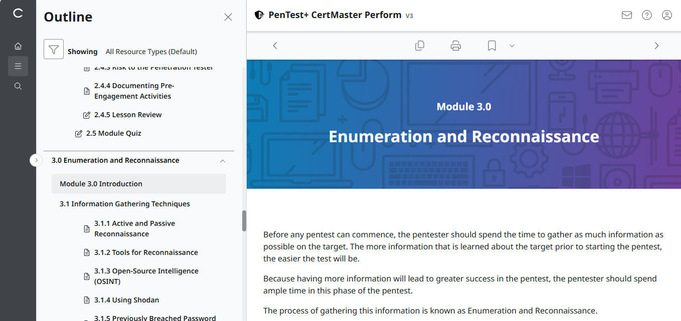 CompTIA PenTest+ PT0-003 (V3) CertMaster Perform – Pre-Configured Account | 3-Month Access | No Access Code