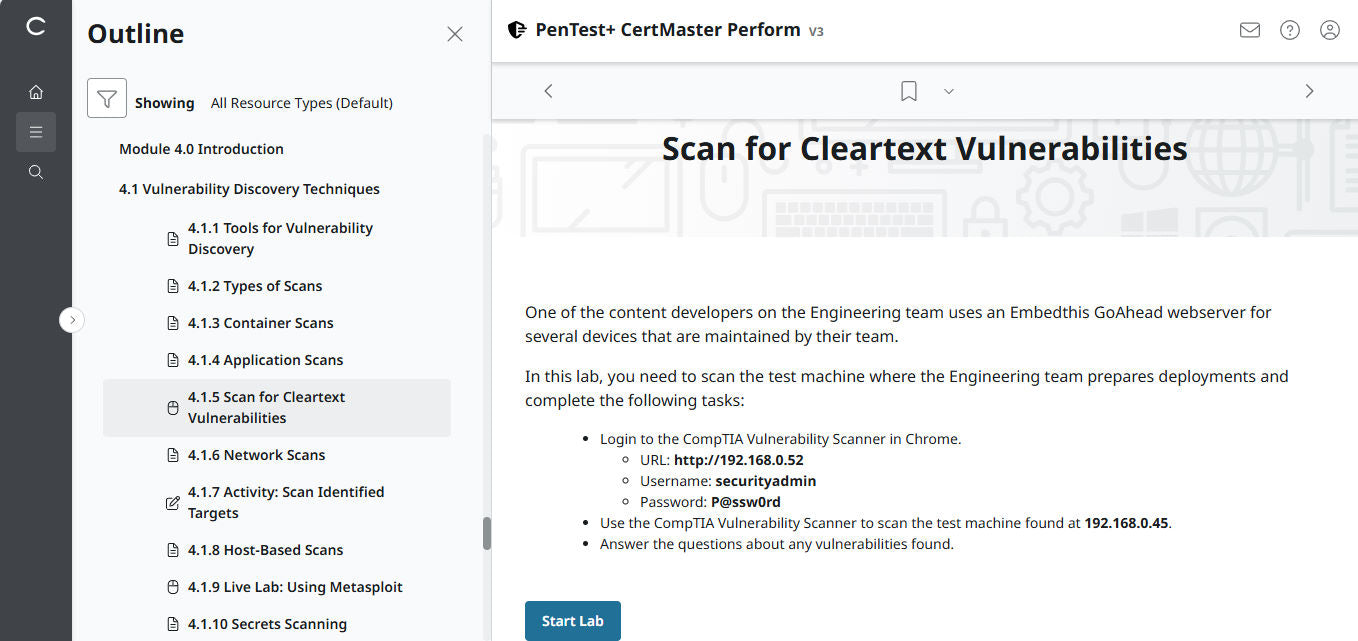 CompTIA PenTest+ PT0-003 (V3) CertMaster Perform – Pre-Configured Account | 3-Month Access | No Access Code