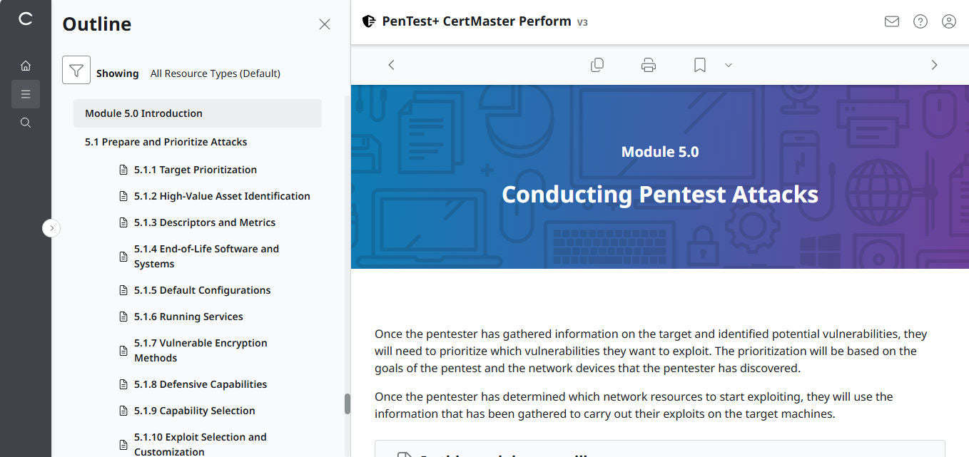 CompTIA PenTest+ PT0-003 (V3) CertMaster Perform – Pre-Configured Account | 3-Month Access | No Access Code