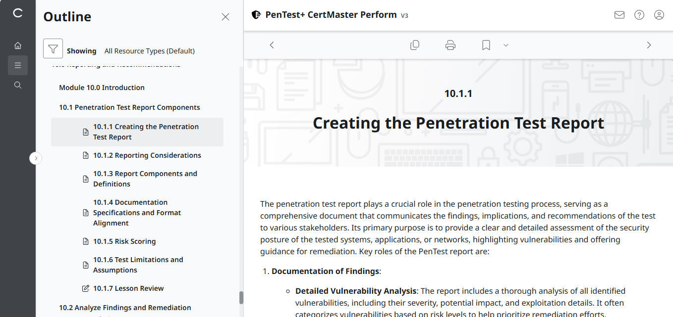 CompTIA PenTest+ PT0-003 (V3) CertMaster Perform – Pre-Configured Account | 3-Month Access | No Access Code