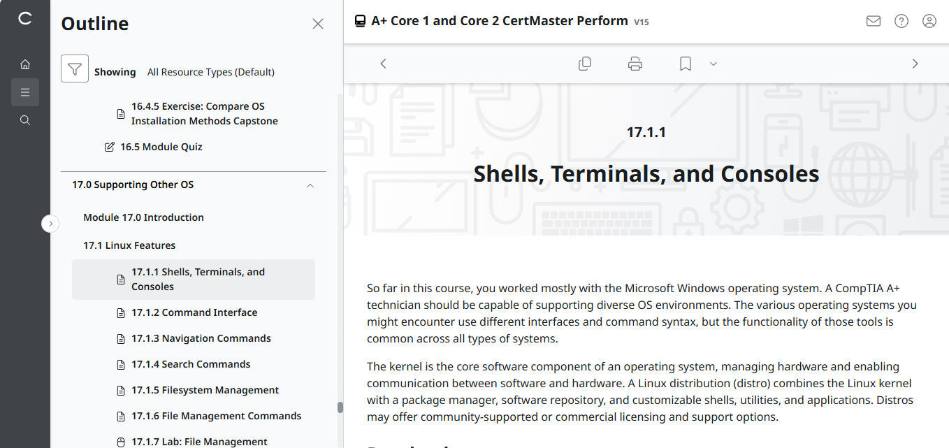 CertMaster Perform for CompTIA A+ Core 1 & 2  (V15) (120 Days  Access)